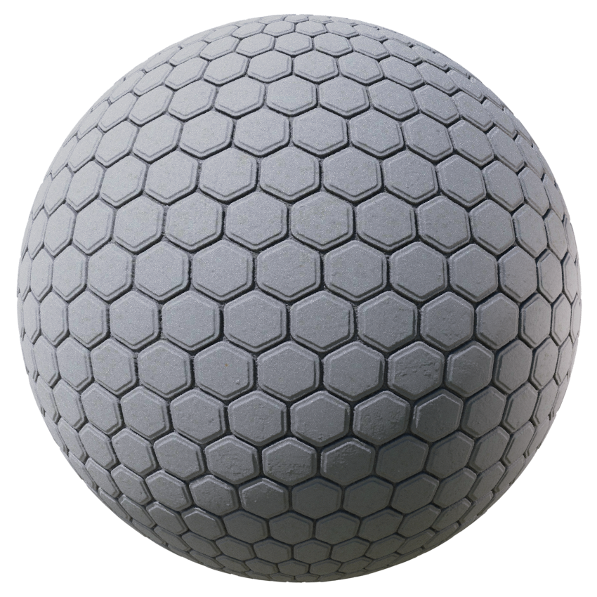Hexagonal concrete pavement